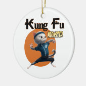 Kung Fu Meowster Keramisch Ornament (Links)
