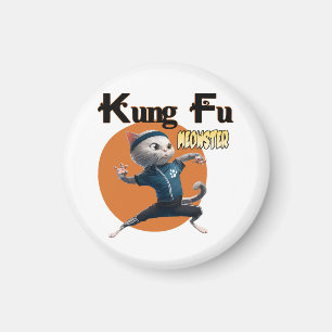 Kung Fu Meowster Magneet