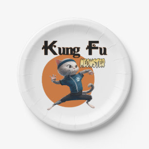 Kung Fu Meowster Papieren Bordje