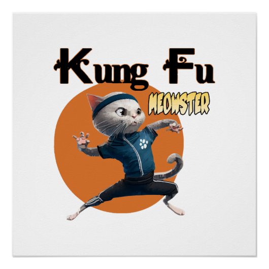 Kung Fu Meowster Perfect Poster (Voorkant)