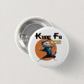 Kung Fu Meowster Ronde Button 3,2 Cm (Voorkant /achterkant)