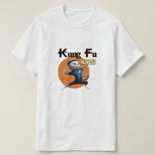 Kung Fu Meowster T-shirt (Design voorkant)