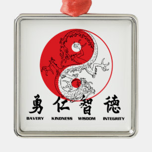 Kung Fu Metalen Ornament