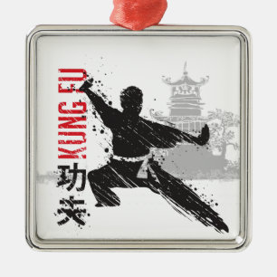 Kung Fu Metalen Ornament