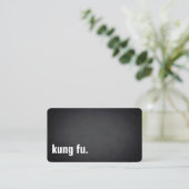 kung fu. Modern Minimalist Blackboard Professional Visitekaartje (Staand voorkant)