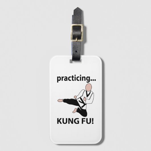 Kung Fu Oefenen Kung Fu Bagagelabel (Voorkant (verticaal))