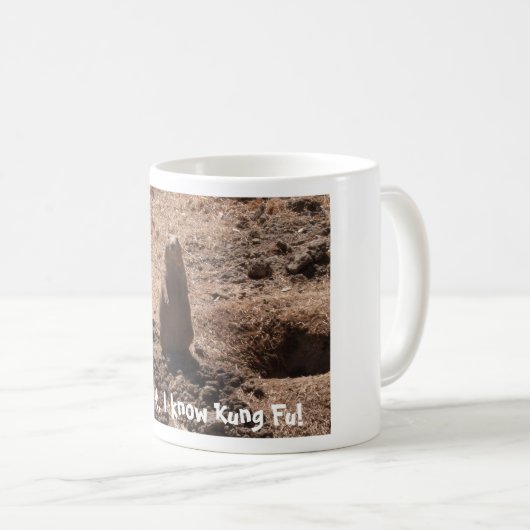 "Kung Fu Prairie Dog" Koffie Mok (Voorkant rechts)