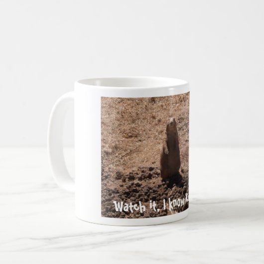 "Kung Fu Prairie Dog" Koffie Mok (Voorkant links)