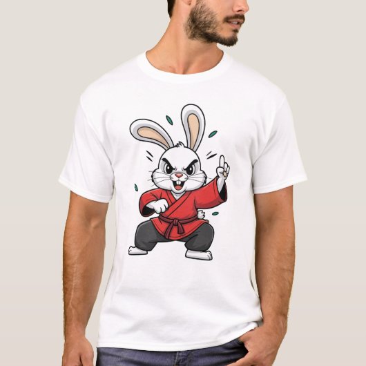 KUNG FU RABBIT T-SHIRT (Voorkant)