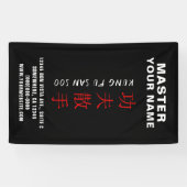 Kung Fu San Soo English & Chinese Typografie Spandoek (Horizontaal)