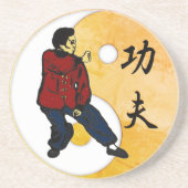 Kung Fu Sandstone Onderzetter (Voorkant)