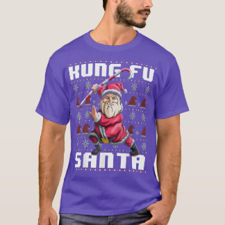 Kung Fu Santa Ugly Kerstmis T-shirt