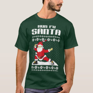 Kung Fu SANTAChristmas Mannen T-shirt