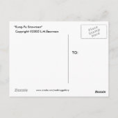 Kung Fu Snowmen Briefkaart (Achterkant)