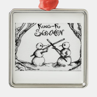 Kung Fu Snowmen Metalen Ornament