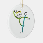 Kung Fu Stickman Keramisch Ornament (Rechts)
