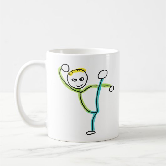 Kung Fu Stickman Koffiemok (Links)