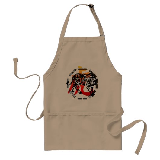Kung Fu Tiger en symbool Apron Standaard Schort (Voorkant)