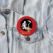 Kung Fu Tiger Fighter Enpromotion Keepslag Ronde Button 7,6 Cm (In situ)