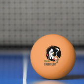 Kung Fu Tiger Ik ben een strijdige Vaderdag-cadeau Pingpongbal (Net)