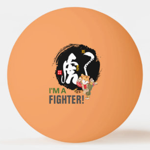 Kung Fu Tiger Ik ben een strijdige Vaderdag-cadeau Pingpongbal