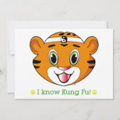 Kung Fu Tiger™ Uitnodiging (Achterkant)