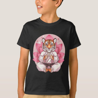 Kung Fu Tijger Lotus Bloem Kickboksen Taekwondo T-shirt