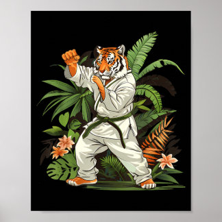 Kung Fu Tijger Natuur Mma Vechtkunst Jiu-Jitsu Poster