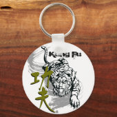 Kung Fu-tijger voor krijgskunst-meester van kanjiz Sleutelhanger (Voorkant)