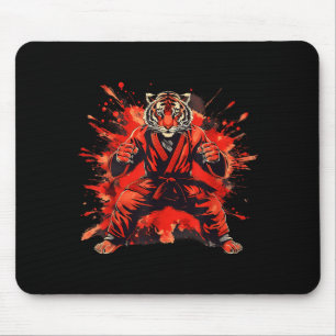 Kung Fu Tijger Waterverf Mma Taekwondo Jiu-Jitsu Muismat