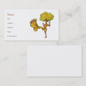 Kung Fu Tree Profile Card Sjabloon Visitekaartje (Voorkant / Achterkant)