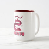 kung fu tweekleurige koffiemok (Voorkant rechts)