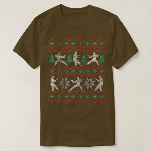 kung fu Ugly KerstSweaters T-shirt (Design voorkant)