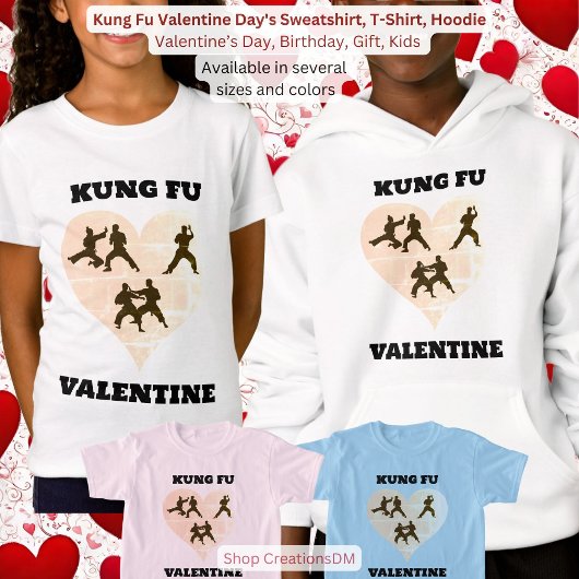 Kung Fu Valentijnsdag T-shirt, T-shirt,