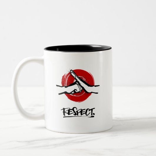 Kung Fu - Vechtsporten - Respect Tweekleurige Koffiemok (Links)