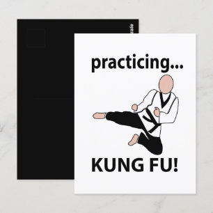 Kung Fu Zwarte Band Vechtkunsten Briefkaart