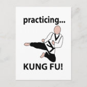 Kung Fu Zwarte Band Vechtkunsten Briefkaart (Voorkant)