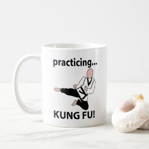 Kung Fu zwarte band vechtsporten Koffiemok