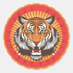 KUNG HEI FAT CHOI – DE TIJGER RONDE STICKER