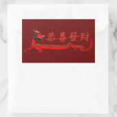Kung Hei Fat Choi Rechthoekige Sticker (Tas)