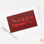 Kung Hei Fat Choi Rechthoekige Sticker (Envelop)