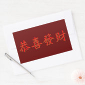 Kung Hei Fat Choi Rechthoekige Sticker (Envelop)