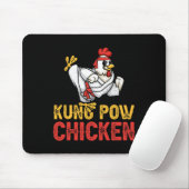 Kung Pow Kip Grappige Karate Kip Ninja Een Krijger Muismat (Met muis)