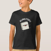 Kung Tofu Funny Kungfu Tofu Pun Dark BG T-shirt (Voorkant)