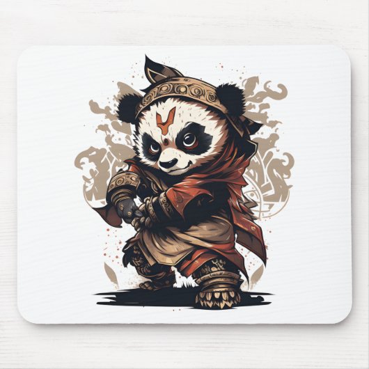 kungfu coole panda Mousepad Muismat (Voorkant)