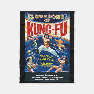 Kungfu Karate Bjj Martial Arts Film Retro Fleece Deken
