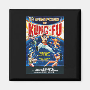 Kungfu Karate Bjj Martial Arts Film Retro Magneet