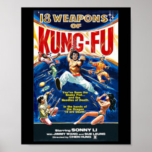  Kungfu Karate Bjj Martial Arts Film Retro Poster