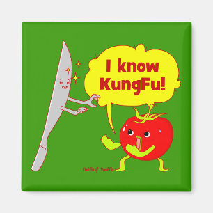 KungFu Tomaat Doodle Art Magnet