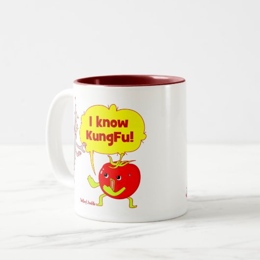 KungFu Tomato Doodle Art Mok (Voorkant links)